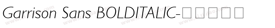Garrison Sans BOLDITALIC字体转换